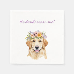 Servilleta De Papel Golden Retriever Boda Napkin