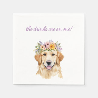 Servilleta De Papel Golden Retriever Boda Napkin