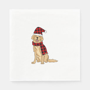 Servilleta De Papel Golden Retriever Buffalo Plaid Retriever Dog Lover