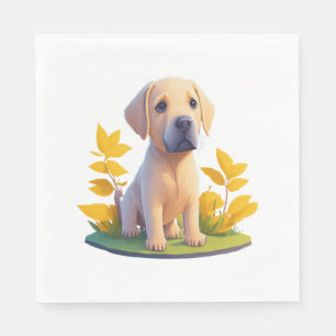 Servilleta De Papel Golden Retriever Doggo T Shirt Cute Chibi Digital