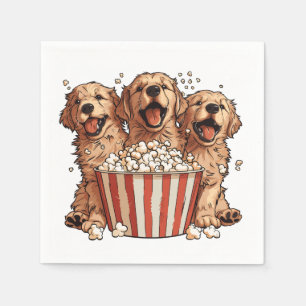 Servilleta De Papel Golden Retriever Dogs Movie Popcorn Bucket