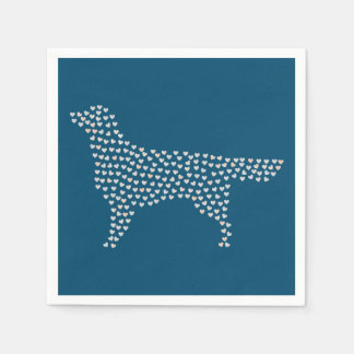 Servilleta De Papel Golden Retriever Hearts