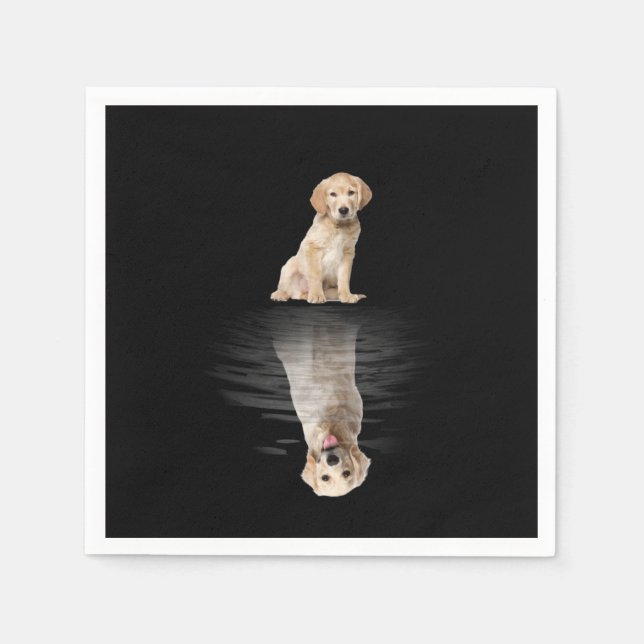 Servilleta De Papel Golden Retriever Life Cute Love Golden Retriever (Anverso)