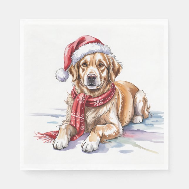 Servilleta De Papel Golden Retriever Paper Napkin (Anverso)