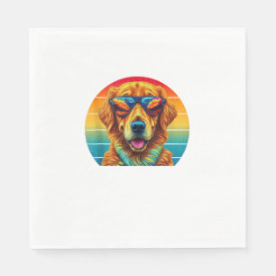 Servilleta De Papel Golden Retriever para niños Chicas gafas de sol Pe