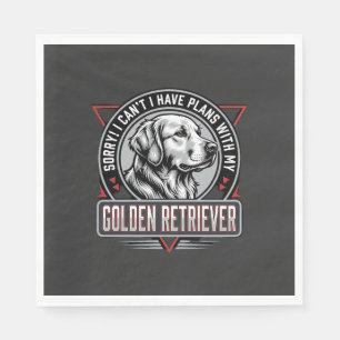Servilleta De Papel Golden Retriever Planes Diseño De Insignia De Perr