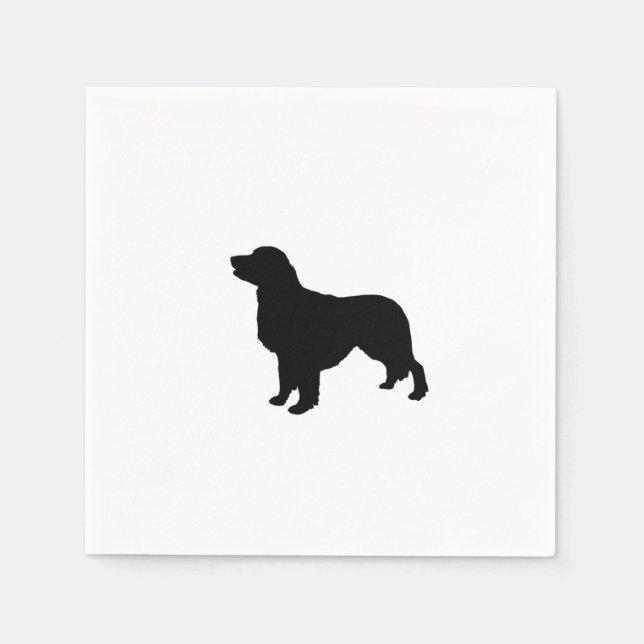 Servilleta De Papel Golden Retriever Silhouette Love Dogs (Anverso)