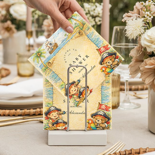 Servilleta De Papel Golden Treasure Pirate Baby Shower (Subido por el creador)