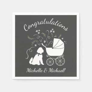 Servilleta De Papel Goldendoodle Baby Shower Dog