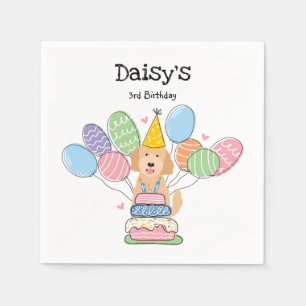 Servilleta De Papel Goldendoodle Dog Napkins De Papel De Cumpleaños