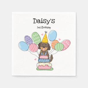 Servilleta De Papel Goldendoodle Dog Napkins De Papel De Cumpleaños