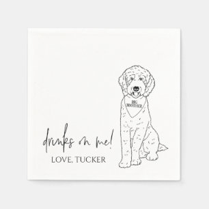 Servilleta De Papel Goldendoodle Personalizado Napkin Dog Baby Shower