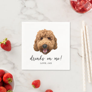 Servilleta De Papel Goldendoodle Wedding Party Personalizado Cocktail