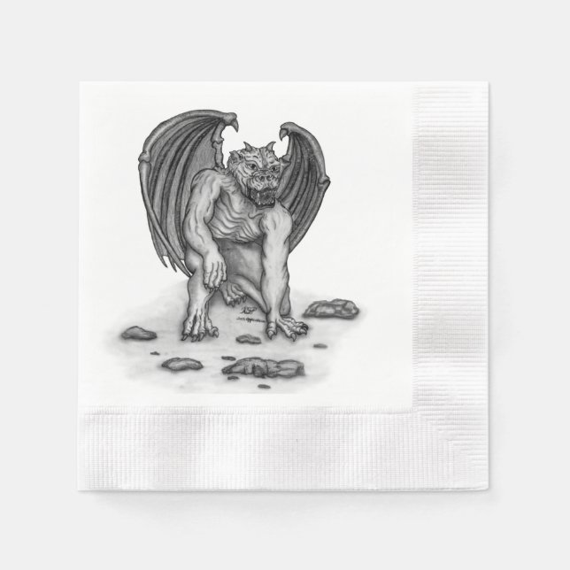 Servilleta De Papel Golem Gargoyle (Anverso)