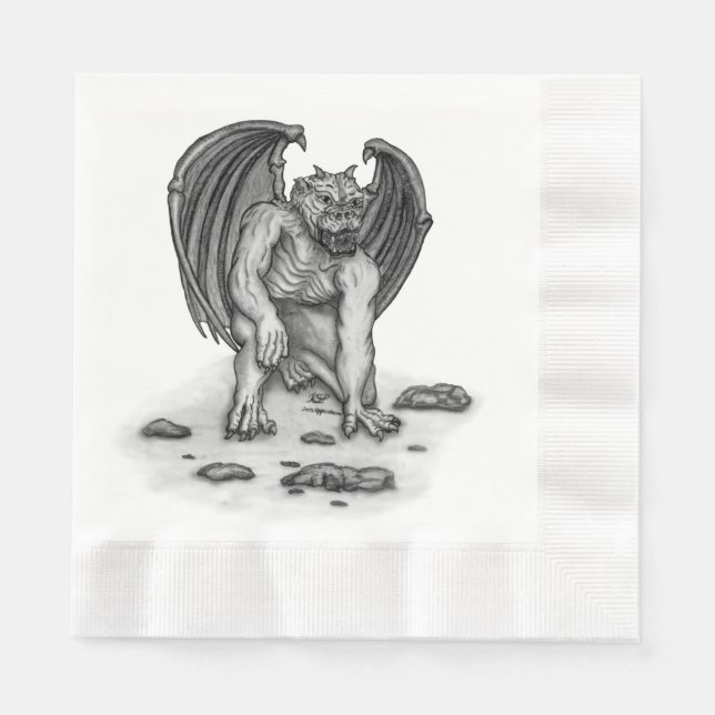 Servilleta De Papel Golem Gargoyle (Anverso)