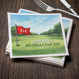 Servilleta De Papel Golf 1er Cumpleaños Fiesta Agujero En Uno