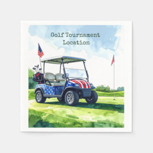 Servilleta De Papel Golf 4 de julio Día de la Independencia con carrit