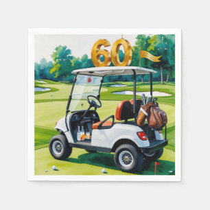 Servilleta De Papel Golf 60th Birthday Par tee Golfer Fiesta