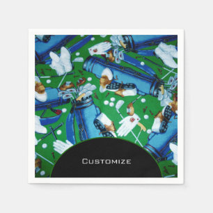 Servilleta De Papel Golf azul y verde