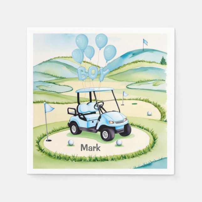 Servilleta De Papel Golf Baby Boy Blue Thamed (Anverso)