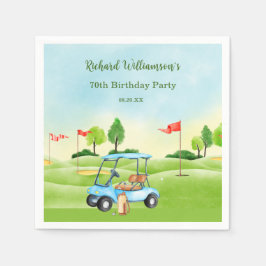 Servilleta De Papel Golf Cart Scenic Custom 70th Birthday