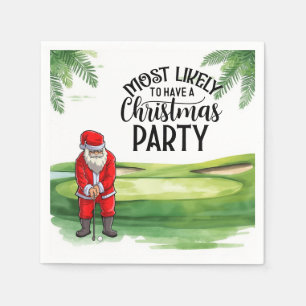 Servilleta De Papel Golf de Navidad Más probable que tenga fiesta de N