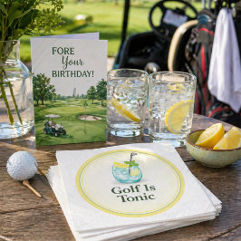 Servilleta De Papel Golf Es Tónico - Diseño de Servilletas de Vidrio d