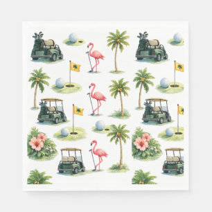 Servilleta De Papel Golf Florida tematizado con flamenco