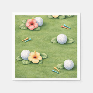 Servilleta De Papel Golf Hawaii temático para fiesta de golfista hawai
