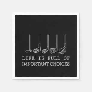 Servilleta De Papel Golf Lover   La Vida Está Llena De Opciones Import