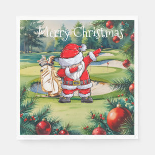 Servilleta De Papel Golf Navidad con Santa Claus Dabbing