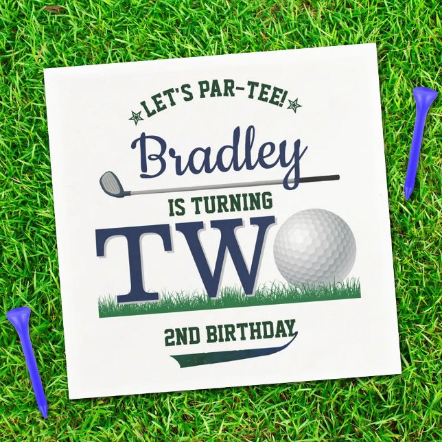 Servilleta De Papel Golf PAR-TEE 2º cumpleaños (Subido por el creador)