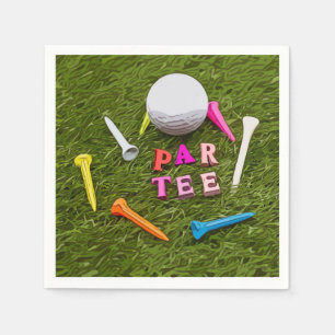 Servilleta De Papel Golf Par Tee con fiesta de tee colorido