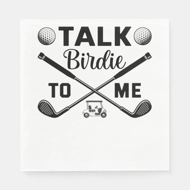 Servilleta De Papel Golf Talk Birdie to Me Divertido (Anverso)