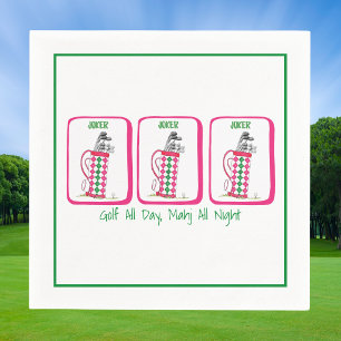 Servilleta De Papel Golf Todo el Día, Mahj Toda la Noche Mahjong Perso