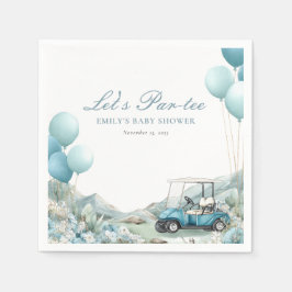 Servilleta De Papel Golf Vamos a Par-tee Azul Baby Shower