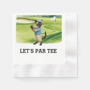 Servilleta De Papel Golf Vamos Par tee con bandera de golf en serville