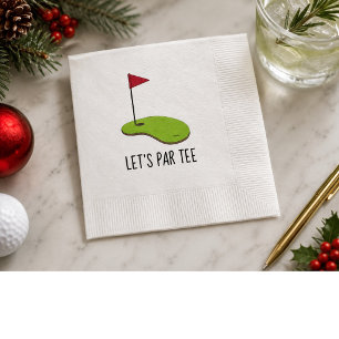 Servilleta De Papel Golf Vamos Par tee con bandera de golf en serville