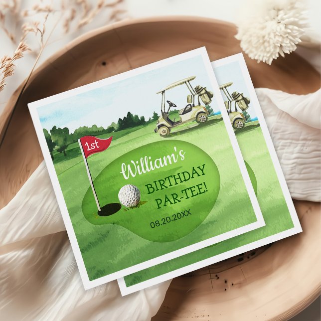 Servilleta De Papel Golf Verde 1er cumpleaños Par-tee (Subido por el creador)