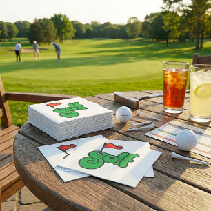 Servilleta De Papel Golf Wang Verde y Rojo Vibrante