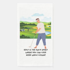 Servilleta De Papel Golfer gracioso diciendo sobre el golfista