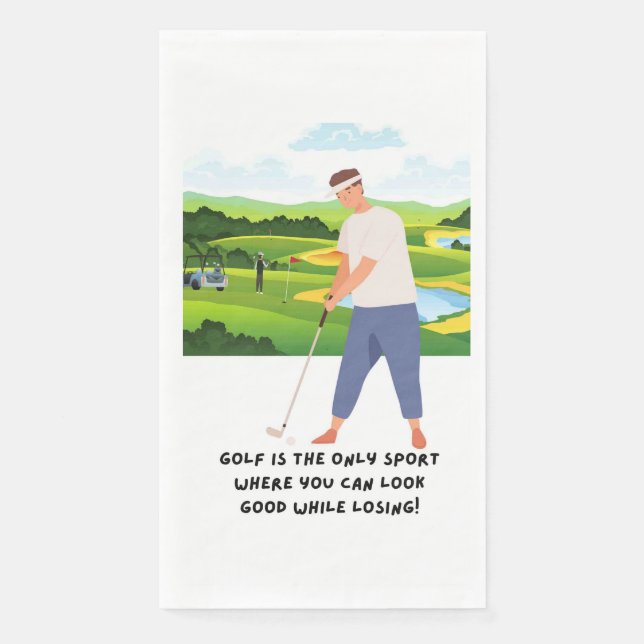 Servilleta De Papel Golfer gracioso diciendo sobre el golfista (Anverso)