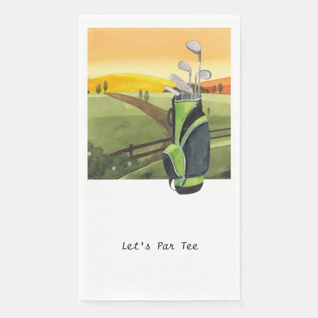 Servilleta De Papel Golfer Par Tee para toalla de Fiesta de papel de i (Anverso)