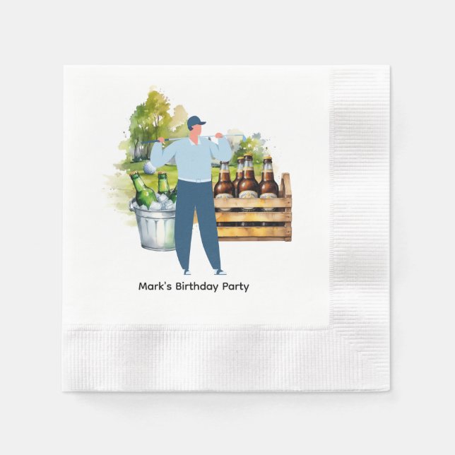 Servilleta De Papel Golfer Par Tee por Fiesta (Anverso)