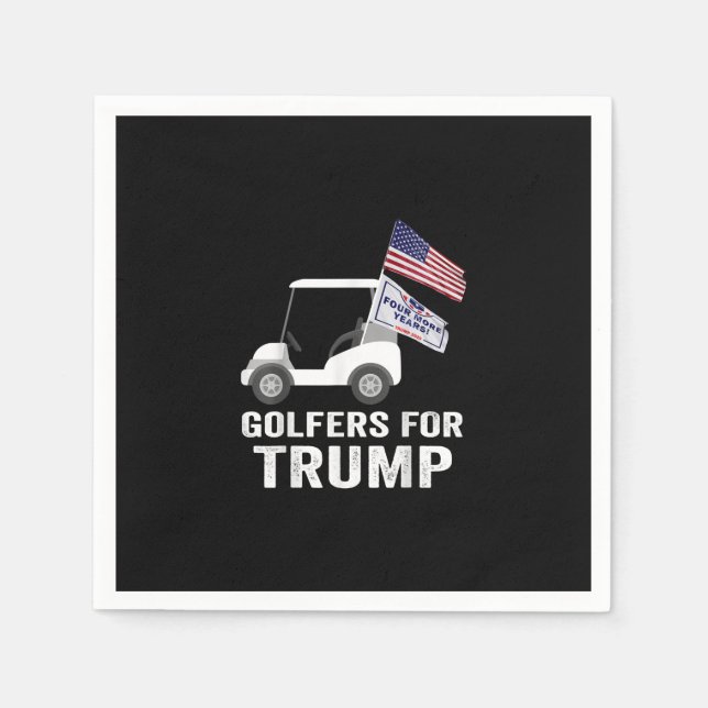Servilleta De Papel Golfistas Para Trump 2020 (Anverso)