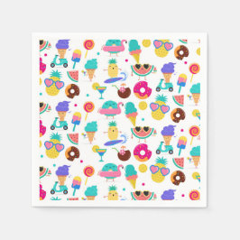 Servilleta De Papel Golosinas de helado de frutas de verano Tutti Frui