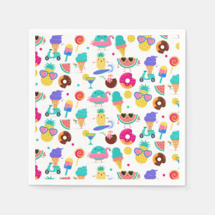 Servilleta De Papel Golosinas de helado de frutas de verano Tutti Frui