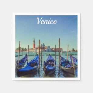 Servilleta De Papel Góndolas en Venecia, Italia