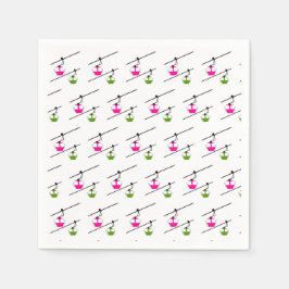 Servilleta De Papel Góndolas rosas y verdes