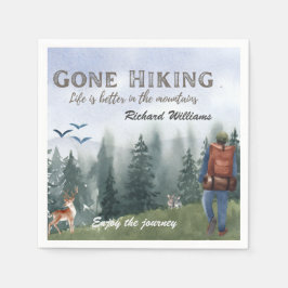 Servilleta De Papel Gone Hiking Life is Better Mountains Hiker Deer 